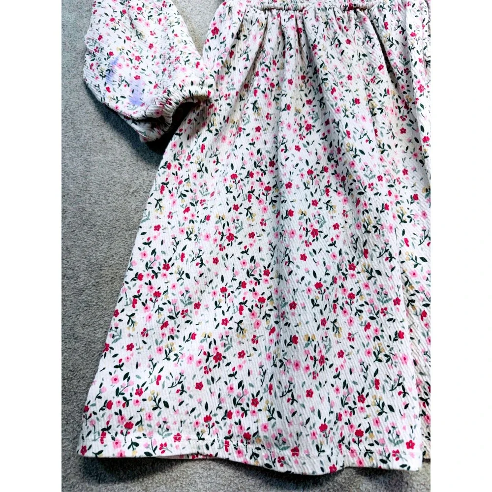Target Youth Girls Size 8 Floral Smocked Dress Long Sleeve Cottagecore School